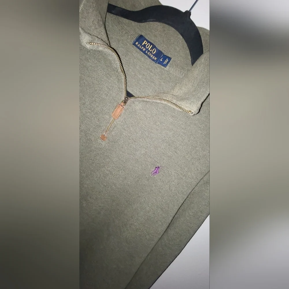 Polo Ralph Lauren Crewneck 1/4 zip‎ collared sweater men's size large